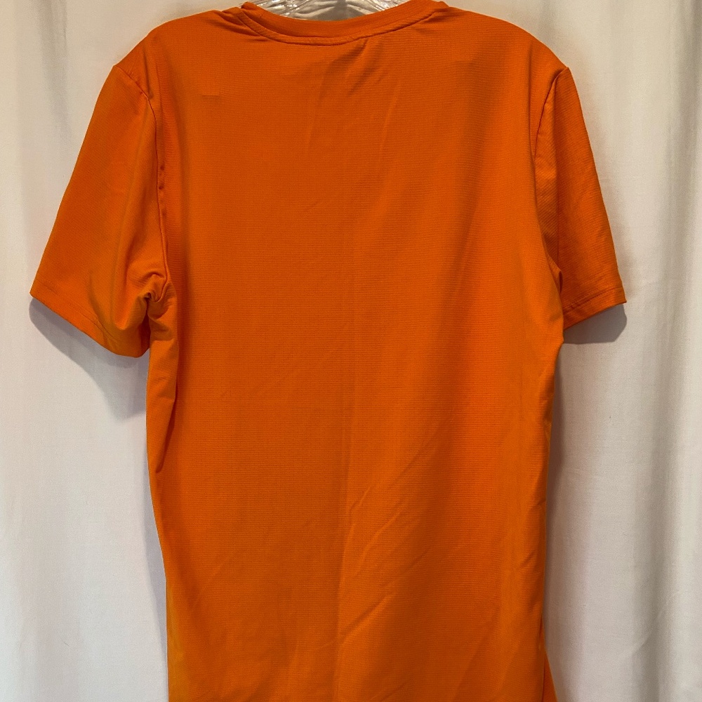 Gymshark Orange Athletic Workout Performance T-shirt Slim Fit Mens Medium - Picture 2 of 5